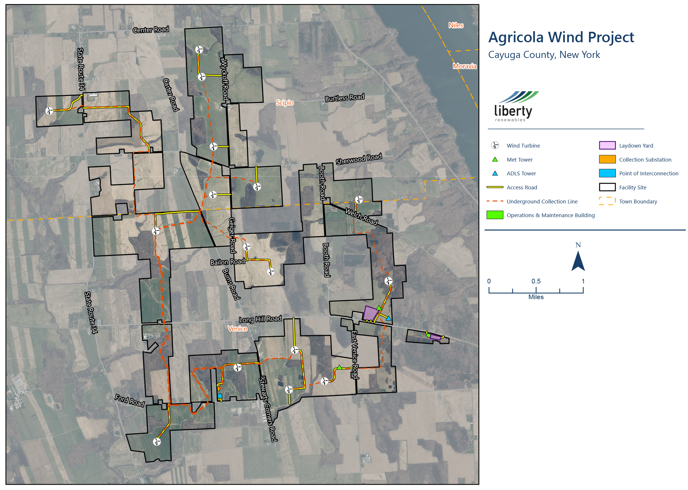 Agricola Wind project layout 
